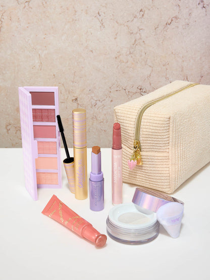 vintage vibe makeup bag in cream