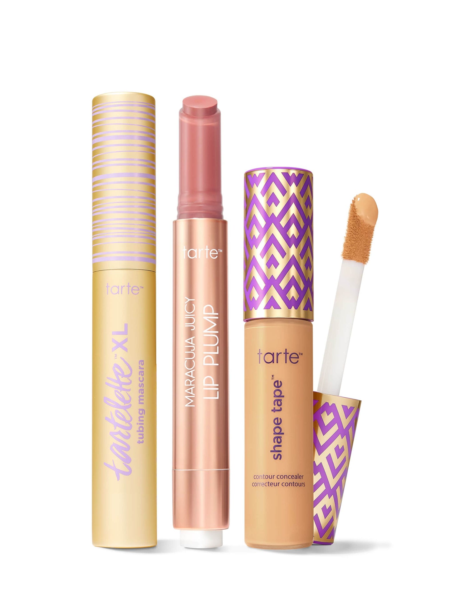 tarte™ shape tape concealer, XL tubing mascara and maracuja juicy lip plump trio
